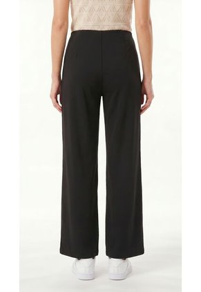 Pantalón Negro Ancho En Scuba Para Mujer