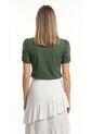 Camiseta Verde Manga Corta Para Mujer de Belife