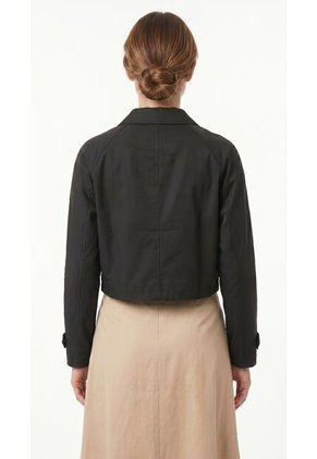 Chaqueta Negra Corta Para Mujer