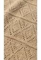 Camiseta Manga Sisa Tejido Crochet Tabaco Para Mujer de Belife