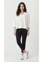 Blusa Ivory Manga 3/4 Para Mujer de Belife