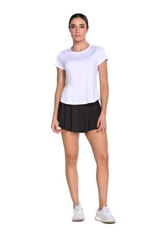 Falda Con Ciclista Interno Negro En Poliéster Para Mujer Belife