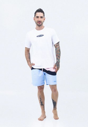 Camiseta De Playa Blanco Hueso Con Estampado Para Hombre Belife Belife