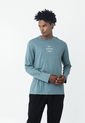 Camiseta Manga Larga Verde Con Estampado Frontal Para Hombre Belife de Belife
