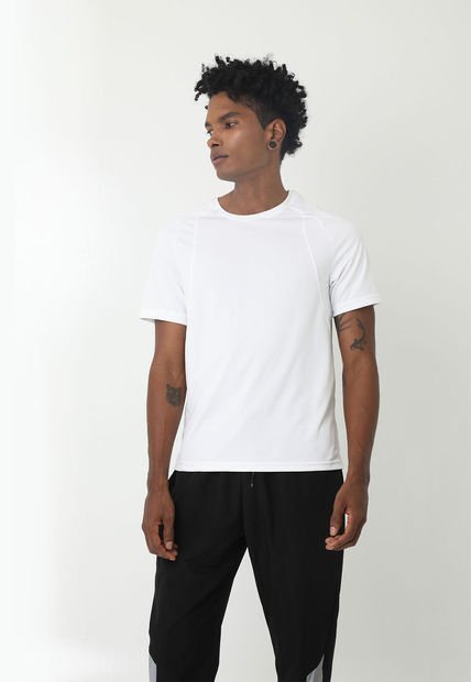Camiseta Deportiva Blanca Manga Corta Para Hombre Belife