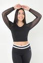 Camiseta Deportiva Negra Manga Larga En Maya Para Mujer Belife de Belife