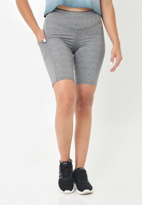 Biker Deportivo Gris Con Bolsillo Lateral Para Mujer Belife