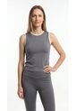 Camiseta Deportiva Gris Manga Sisa Para Mujer de Belife