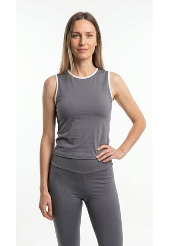 Camiseta Deportiva Gris Manga Sisa Para Mujer Belife