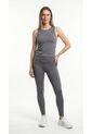 Camiseta Deportiva Gris Manga Sisa Para Mujer de Belife