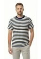 Camiseta Manga Corta Con Rayas Para Hombre de Belife