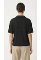 Polo Negra Manga Corta Para Mujer de Belife