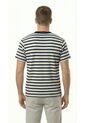 Camiseta Manga Corta Con Rayas Para Hombre de Belife