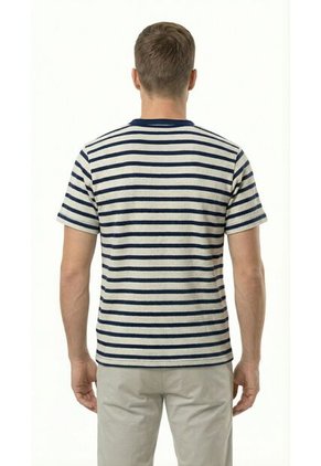 Camiseta Manga Corta Con Rayas Para Hombre