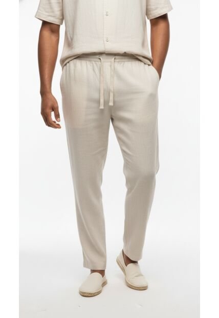 Pantalón Slim Semilla En Lino Para Hombre