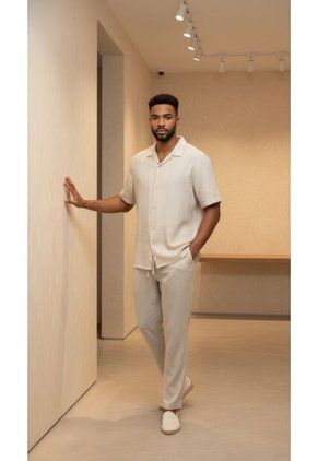 Pantalón Slim Semilla En Lino Para Hombre