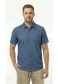 Camisa Denim Manga Corta Para Hombre de Belife