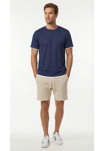 Camiseta Manga Corta Azul Para Hombre Belife