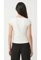 Camiseta Blanca Manga Sisa Para Mujer de Belife