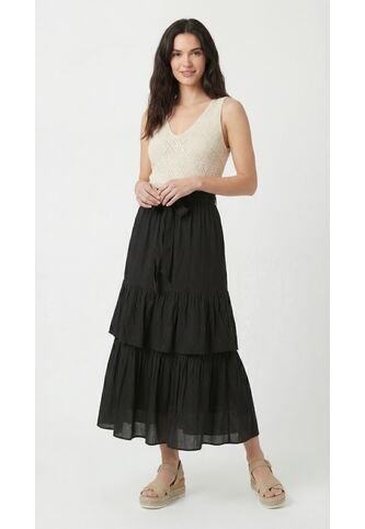 Blusa Tejida Crudo Manga Sisa Croche Mujer Belife