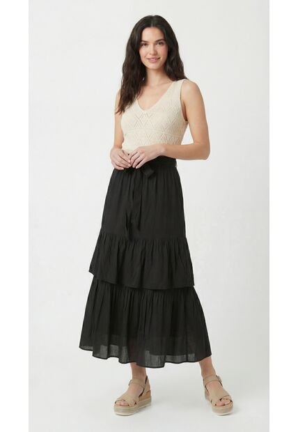 Blusa Tejida Crudo Manga Sisa Croche Mujer