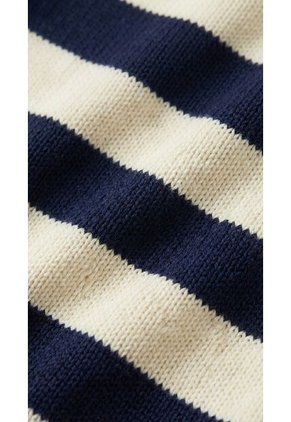 Chaleco Tejido A Rayas Azul Para Mujer