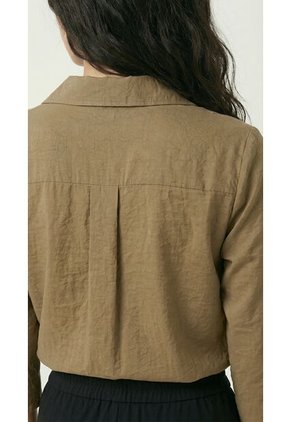 Blusa Manga 3/4 Café Para Mujer