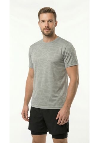 Camiseta Deportiva Gris Sublimada Para Hombre Belife