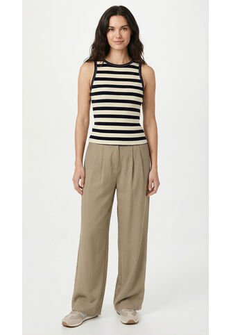 Camiseta Manga Sisa Con Rayas Para Mujer Belife