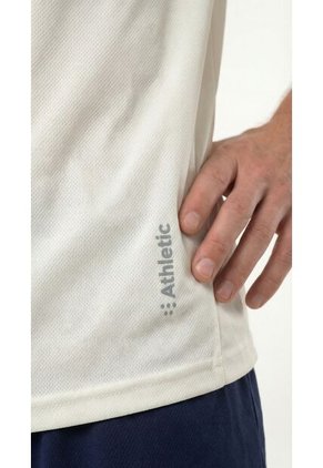 Camiseta Deportiva Manga Corta Blanca Para Hombre