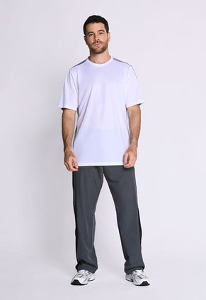 Camiseta Manga Corta Blanca En Poliéster Para Hombre