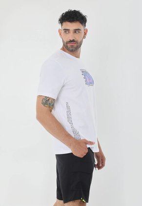 Camiseta Blanca Con Estampado Frontal Para Hombre Belife