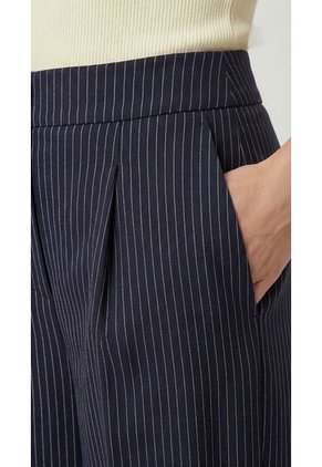 Pantalón Azul Oscuro Con Rayas Para Mujer