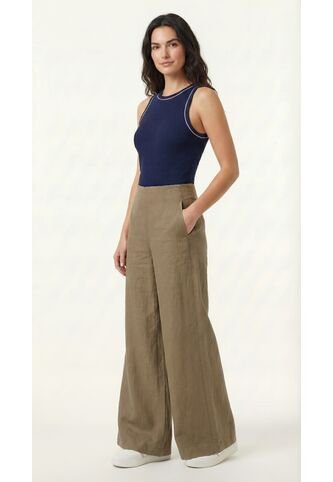 Pantalón Amplio Café Para Mujer Belife