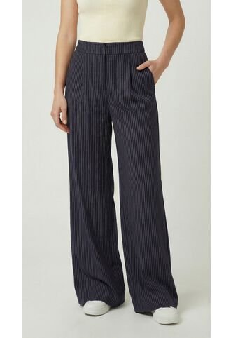 Pantalón Azul Oscuro Con Rayas Para Mujer Belife