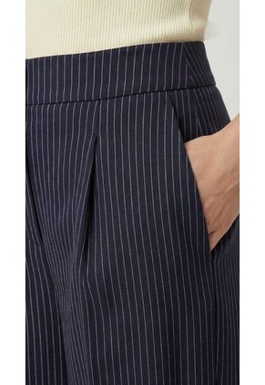 Pantalón Azul Oscuro Con Rayas Para Mujer