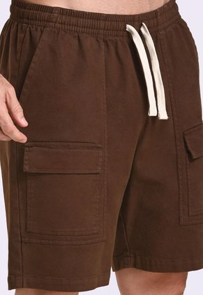 Bermuda Cargo Café En Algodón Para Hombre