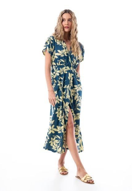 Vestido Largo Manga Corta