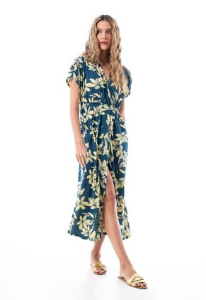 Vestido Largo Manga Corta