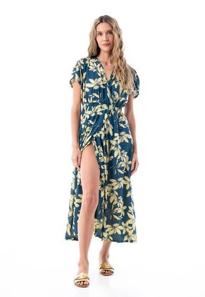 Vestido Largo Manga Corta