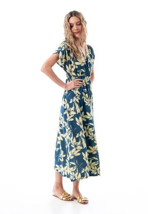 Vestido Largo Manga Corta