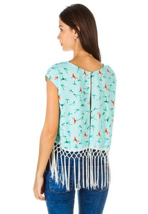 Blusa Azul Aguamarina BELLA MODA