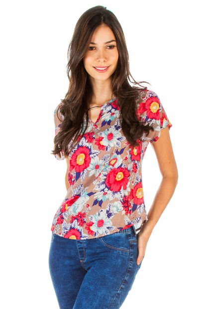 Blusa Café BELLA MODA - Compra Ahora | Dafiti Colombia