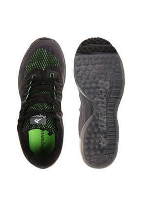 Tenis Lifestyle Negro-Gris-Verde Neón BEQUEM