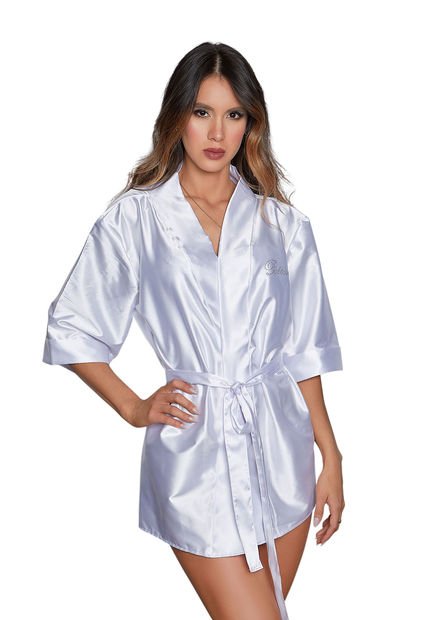 Kimono Bata Levantodara En Satín Para Dama - Bésame