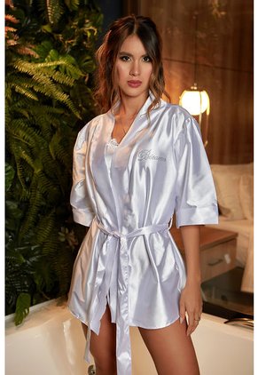 Kimono Bata Levantodara En Satín Para Dama - Bésame