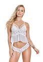 Lencería Babydoll En Encaje Y Tull - Bésame-Blanco de Besame