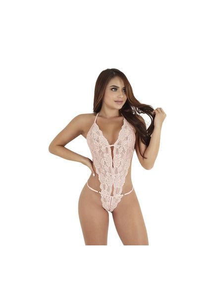 Body En Encaje Para Mujer Lencería - Bésame-Palo De Rosa