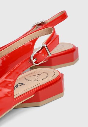 Tacón Bajo Rojo Betsy