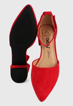 Tacón Bajo Rojo Betsy
